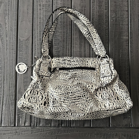 NWOT Vintage Gramercy Designs snakeskin shoulder bag w/3 interior zipper pockets - Picture 2 of 11